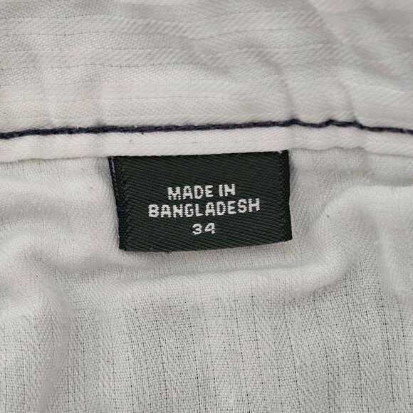 READ Eddie Bauer Shorts Mens Size 34 Blue Nylon Stretch Tech Outdoor Chinos - Picture 4 of 11